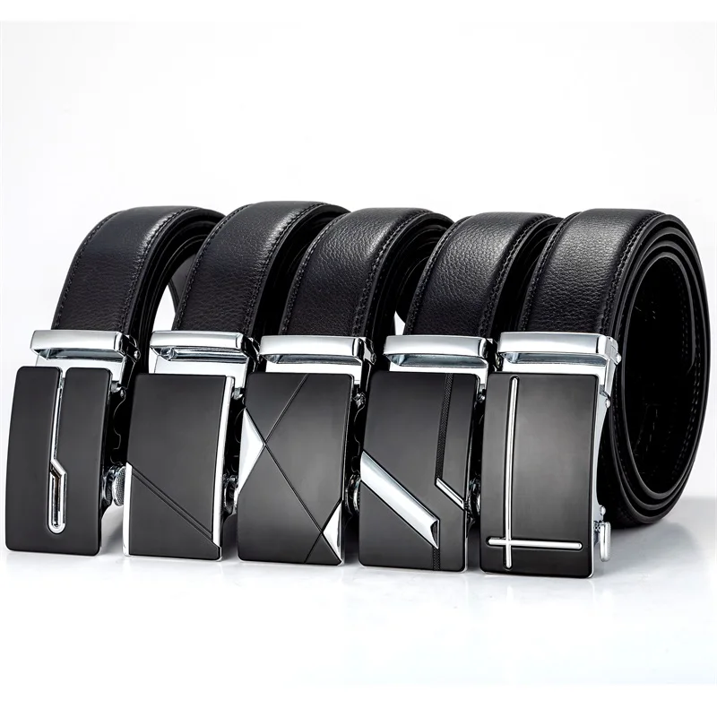 110cm-160cm Automatic Buckle Man Belt Genuine Leather Designer Fashion For Luxurious Cowhide High Quality Brand Belt For Man