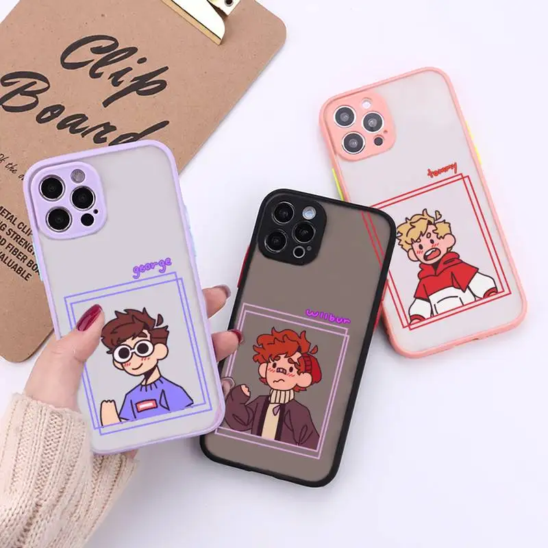 

dream smp japanese anime Phone Case For iPhone 12 11 Mini Pro XR XS Max 7 8 Plus X Matte transparent Back Cover
