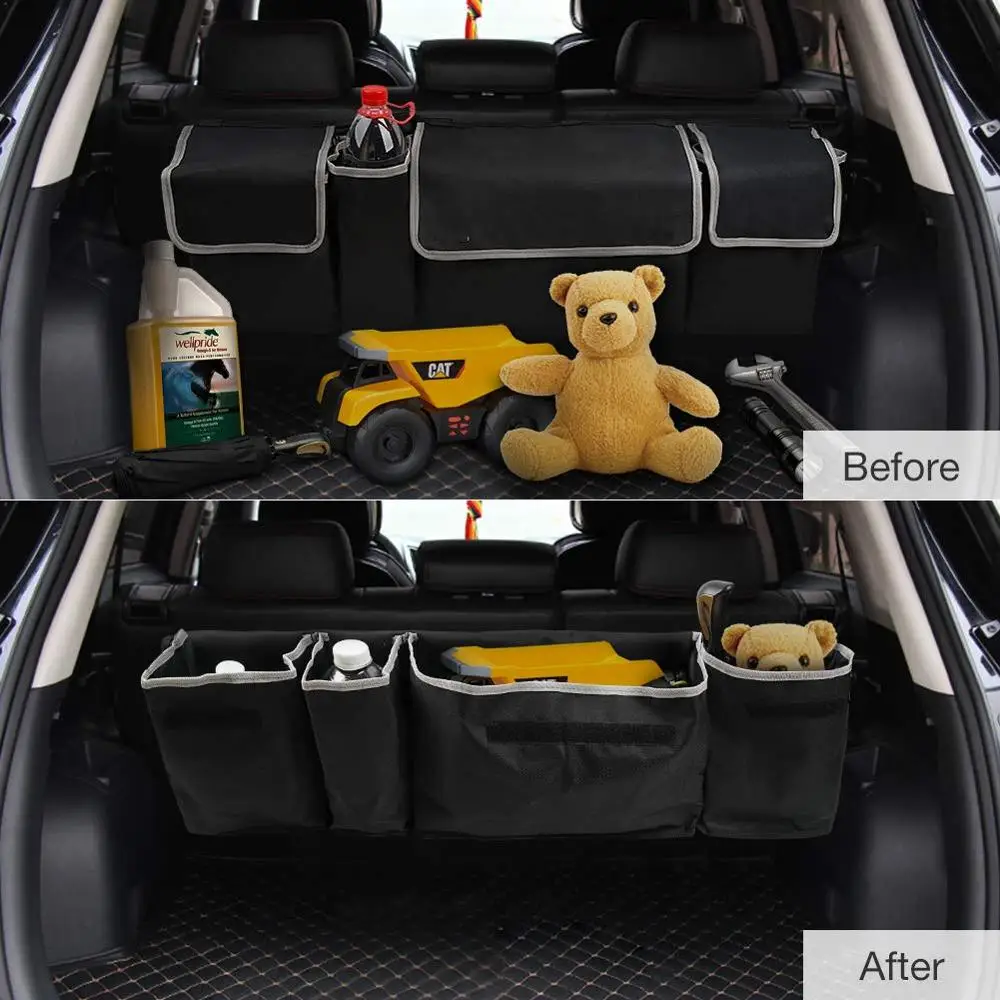 Car Trunk Organizer Backseat Storage Bag High Capacity Multi-use Oxford Cloth Seat Back Organizers Auto Interior Accessories | Автомобили