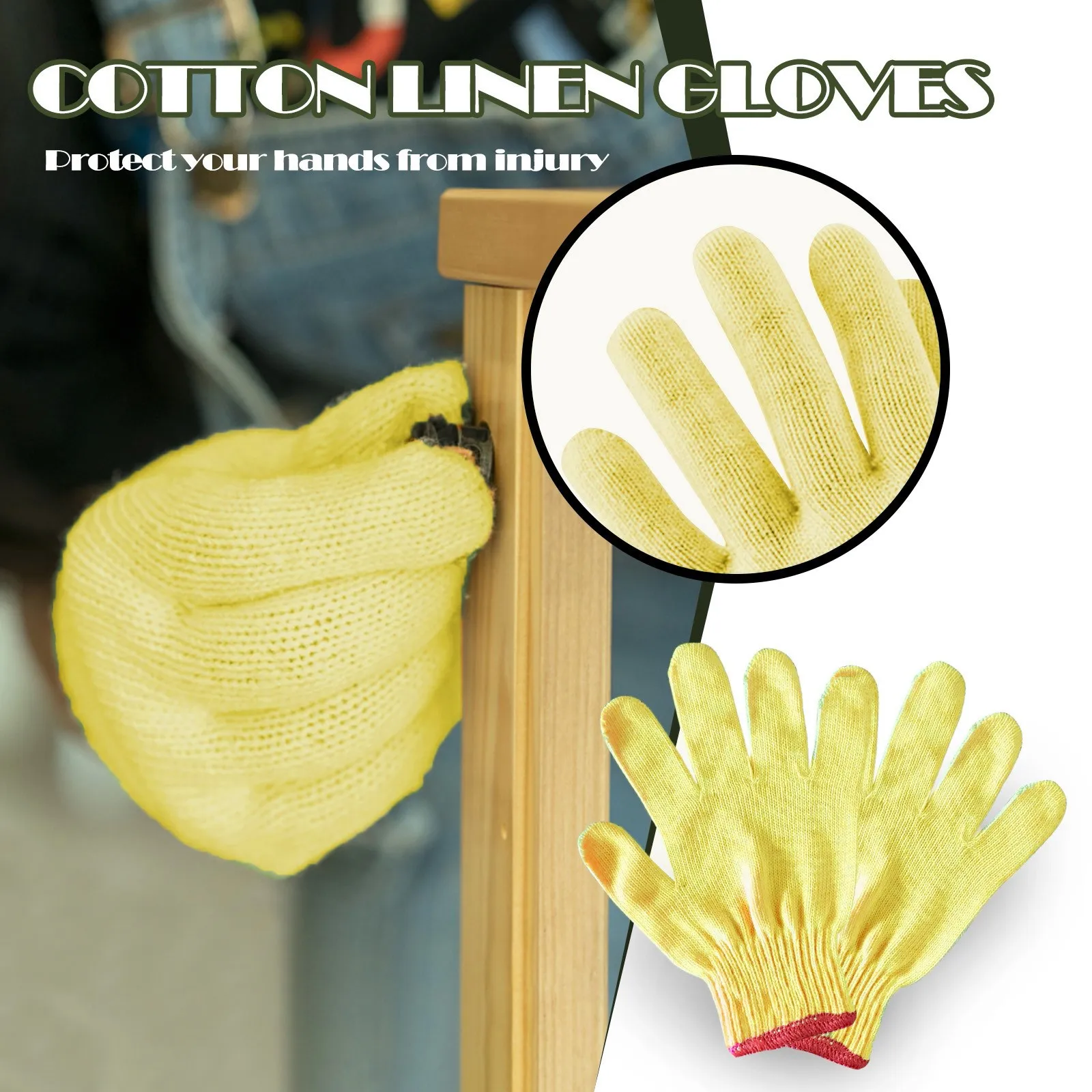 

Garden Gloves Adults Cotton White Gardening Gloves Suitable For Work And Daily Work Gloves Household