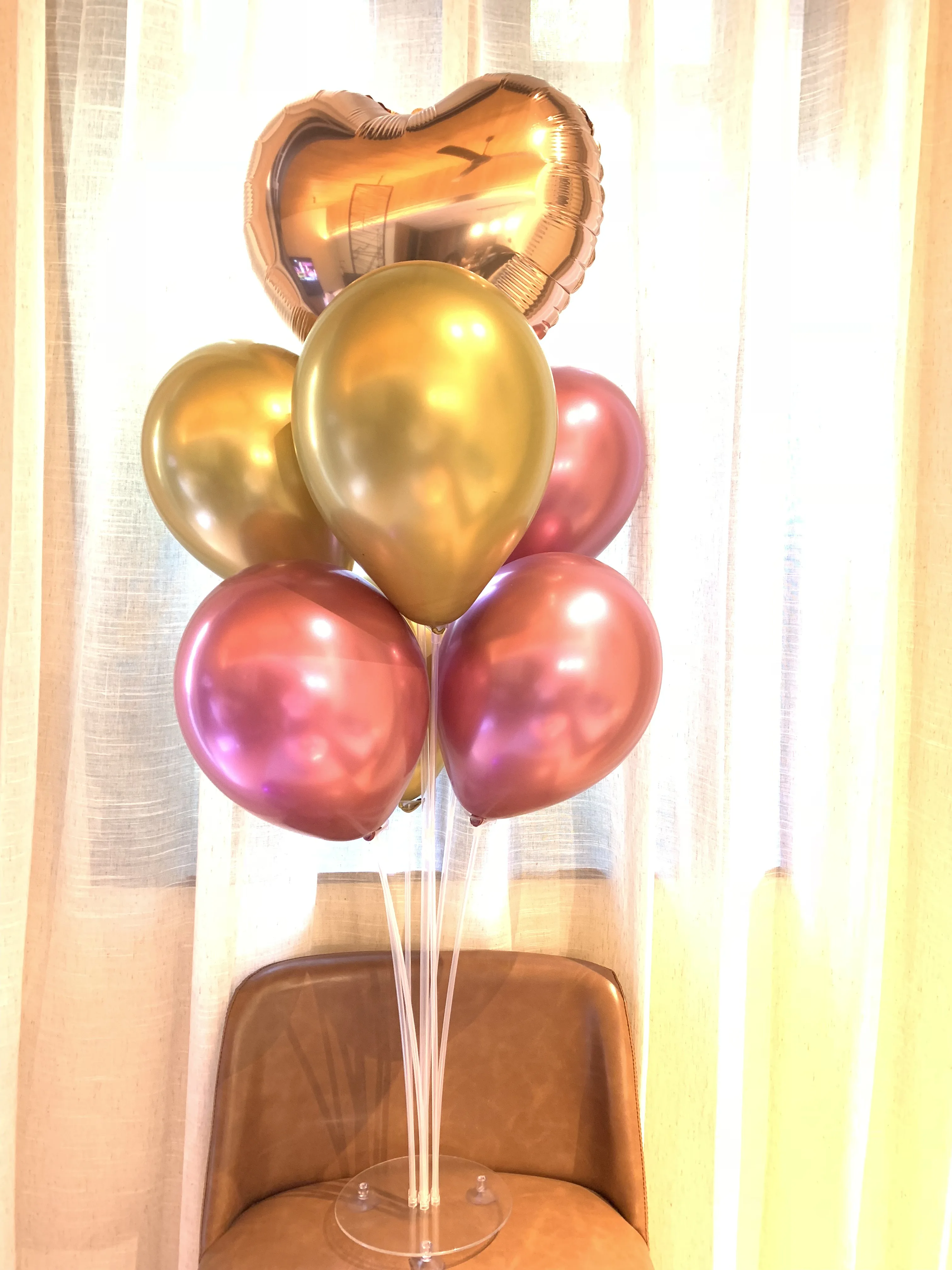 Желтая гирлянда 12 дюймов толстые хромированные цвета розовое золото розовый