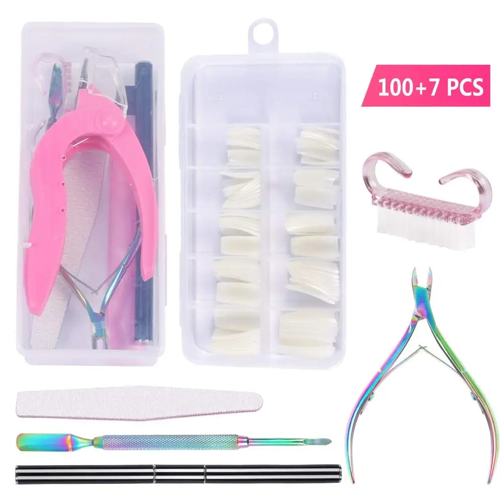 Набор инструментов для наращивания ногтей из полигеля набор начинающих