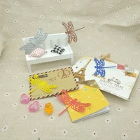 punched metal cutting die heart paper beautiful dragonflies chainscrapbook paper craft card punch art knife cutter