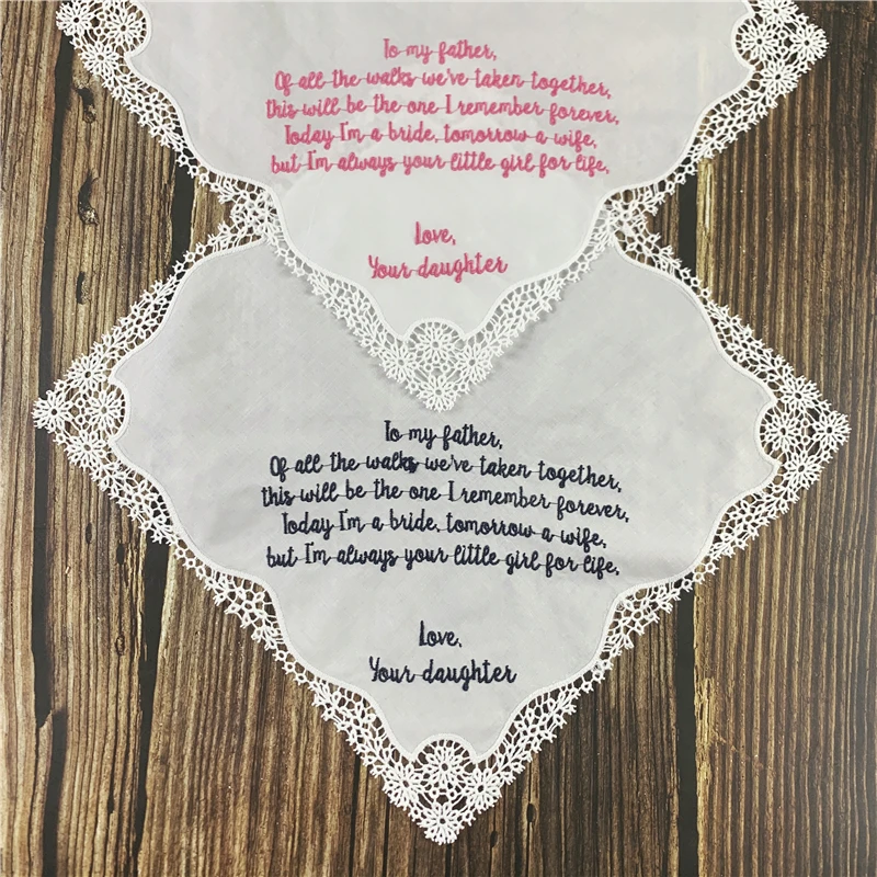 Набор из 12 модных персонализированных свадебных носовых платков 12x12-дюймовые