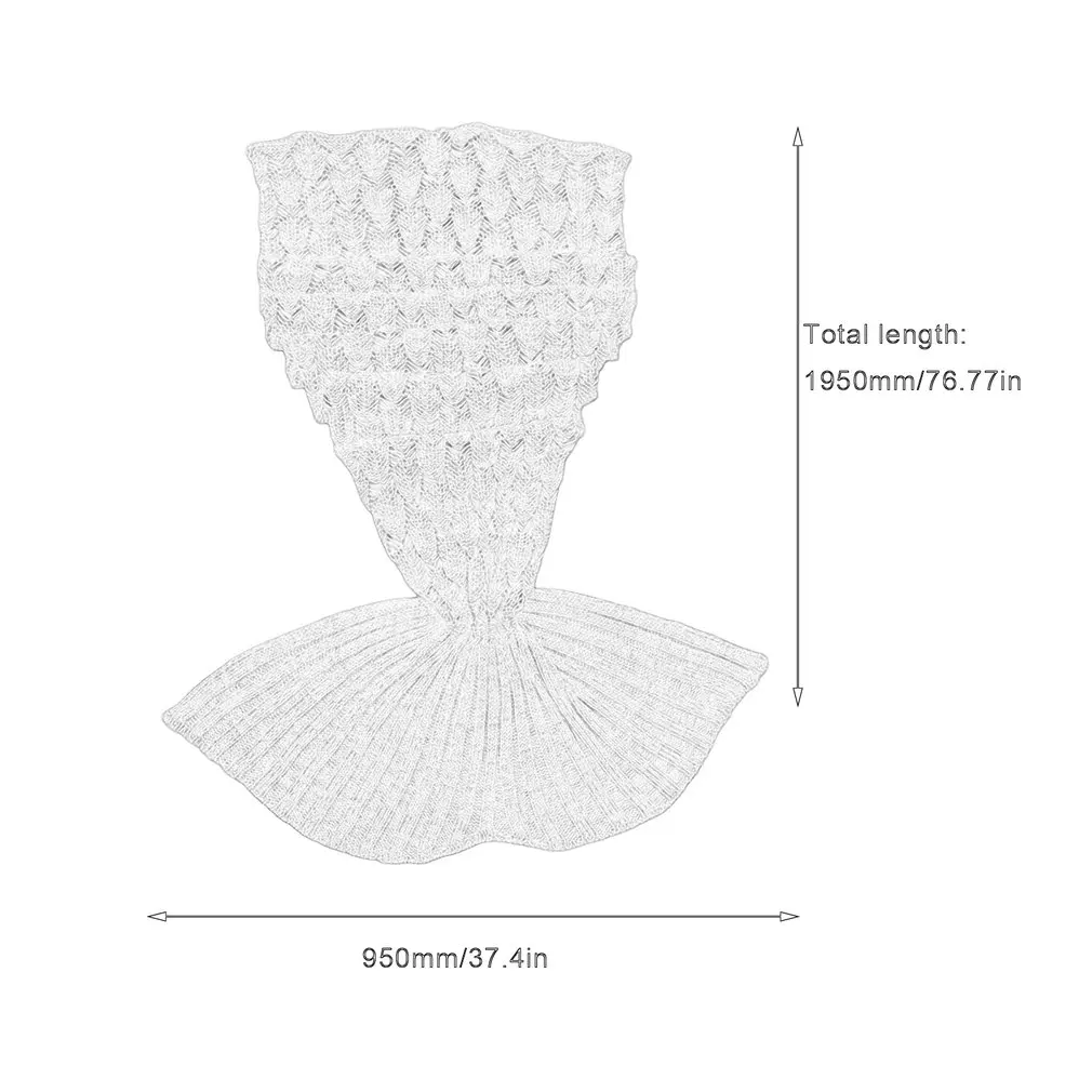 

princesses dream 10 Color large Soft Knitted Mermaid Tail Blanket Sleeping Wrap Crochet Handmade Sleeping Bag for Best Birthday