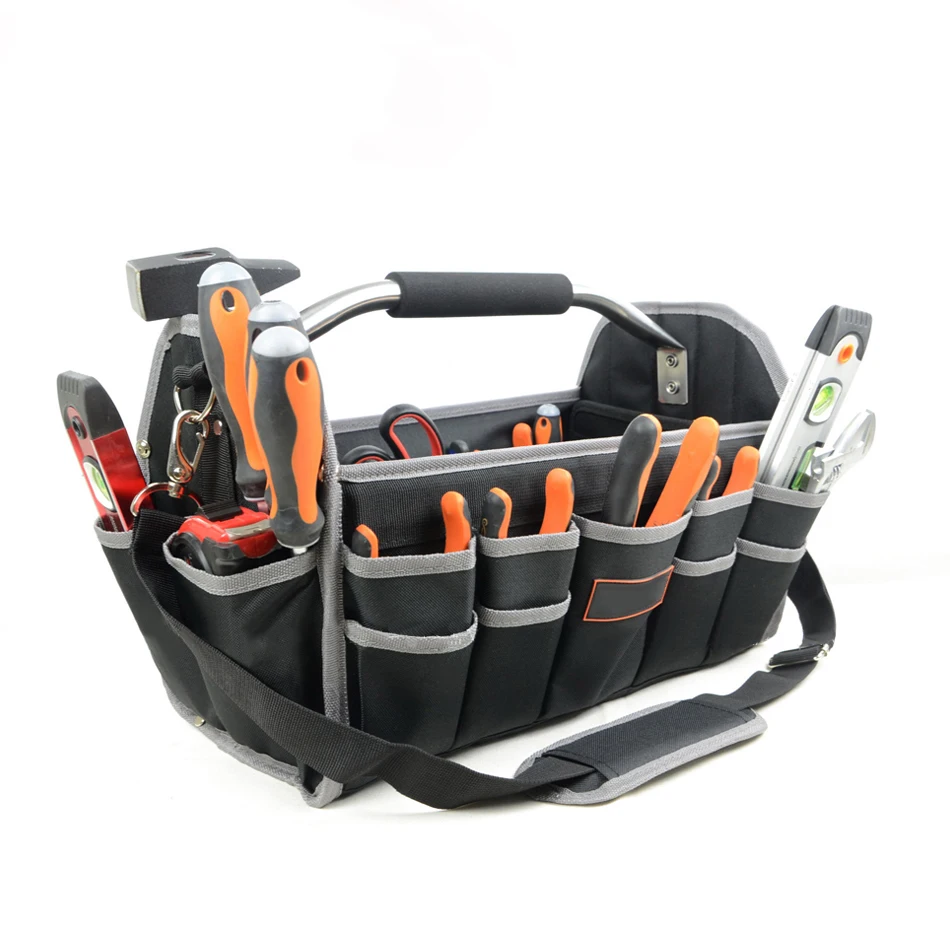 

16"600D Foldable Tool Bag Shoulder Bag Handbag Tool Thick waterproof Organizer Storage Bag Large Capacity Hardware bag