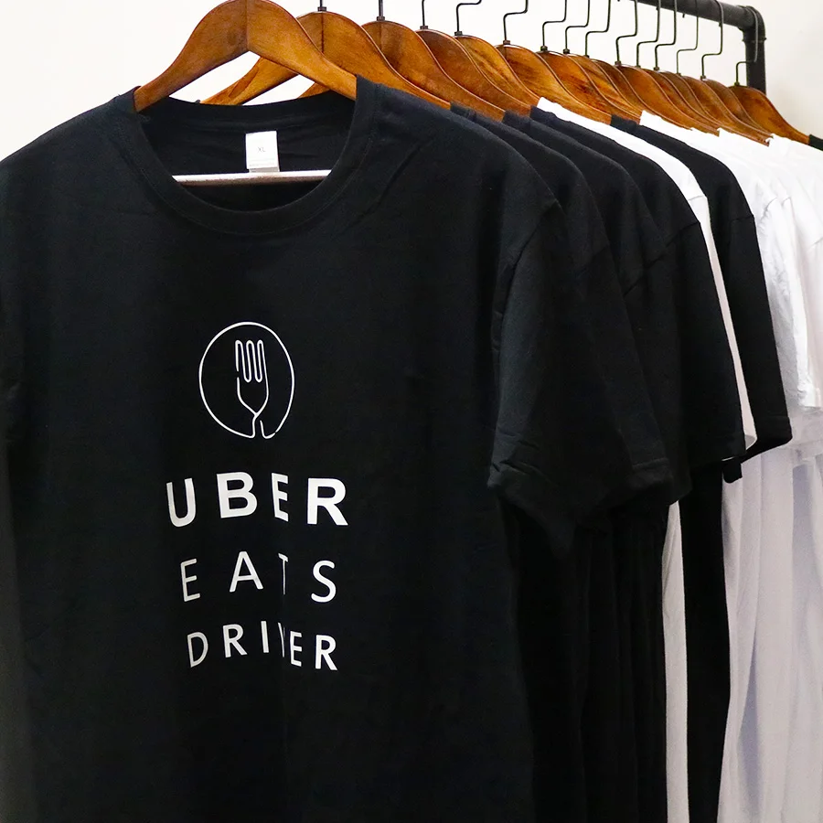 Uber Eats Us T дизайн Комиксов футболка ироничные Примечания Повседневная с круглым