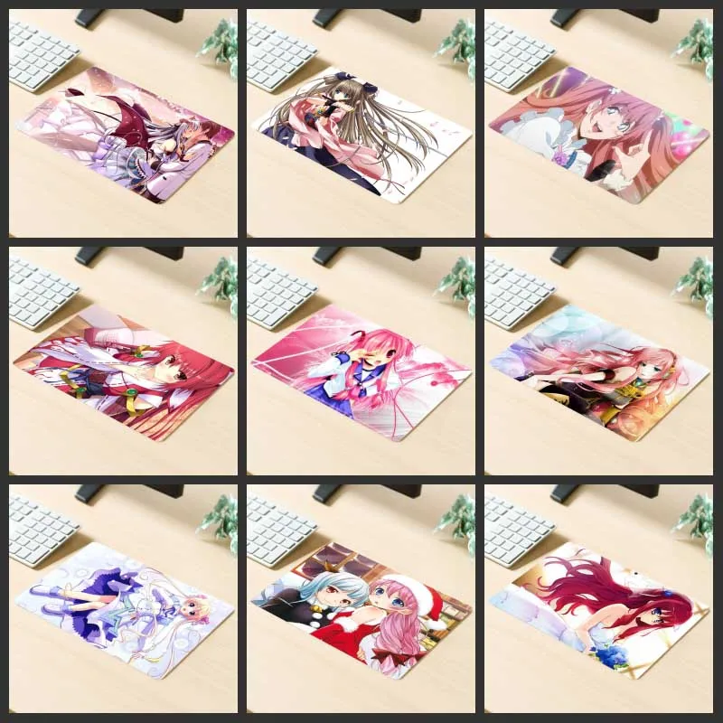 

XGZ Promotional Gaming Mouse Pad Anime Cute Girl HD Computer Custom Large Desk Mat E-sports Gamer Special Rubber Stripe Non-slip