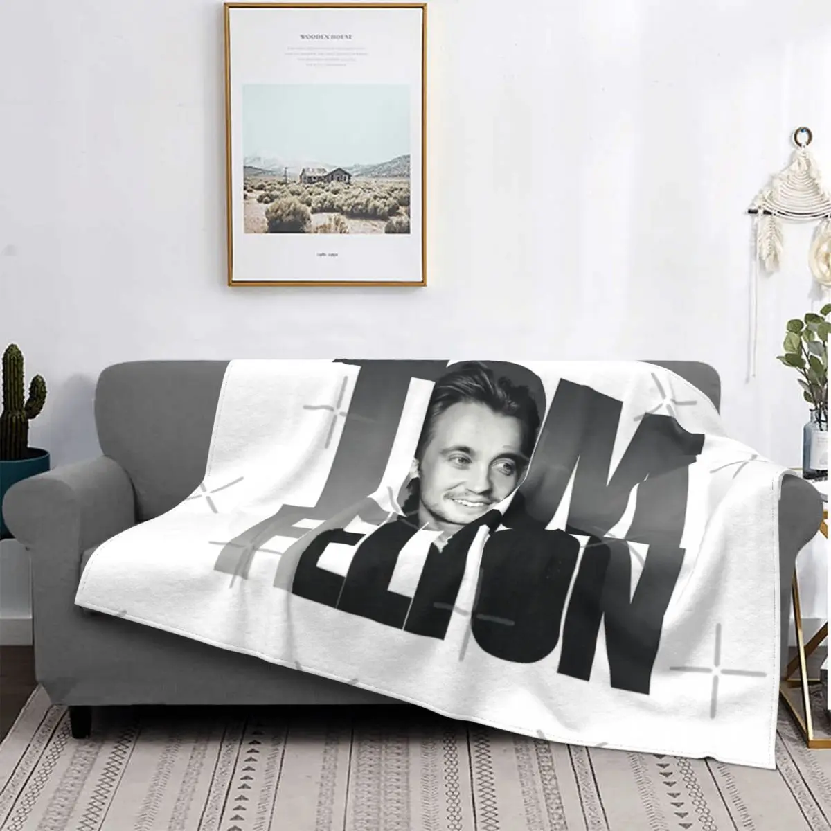 

Tom Felton-colcha a cuadros para cama, manta Heat MICA, fundas de Winter