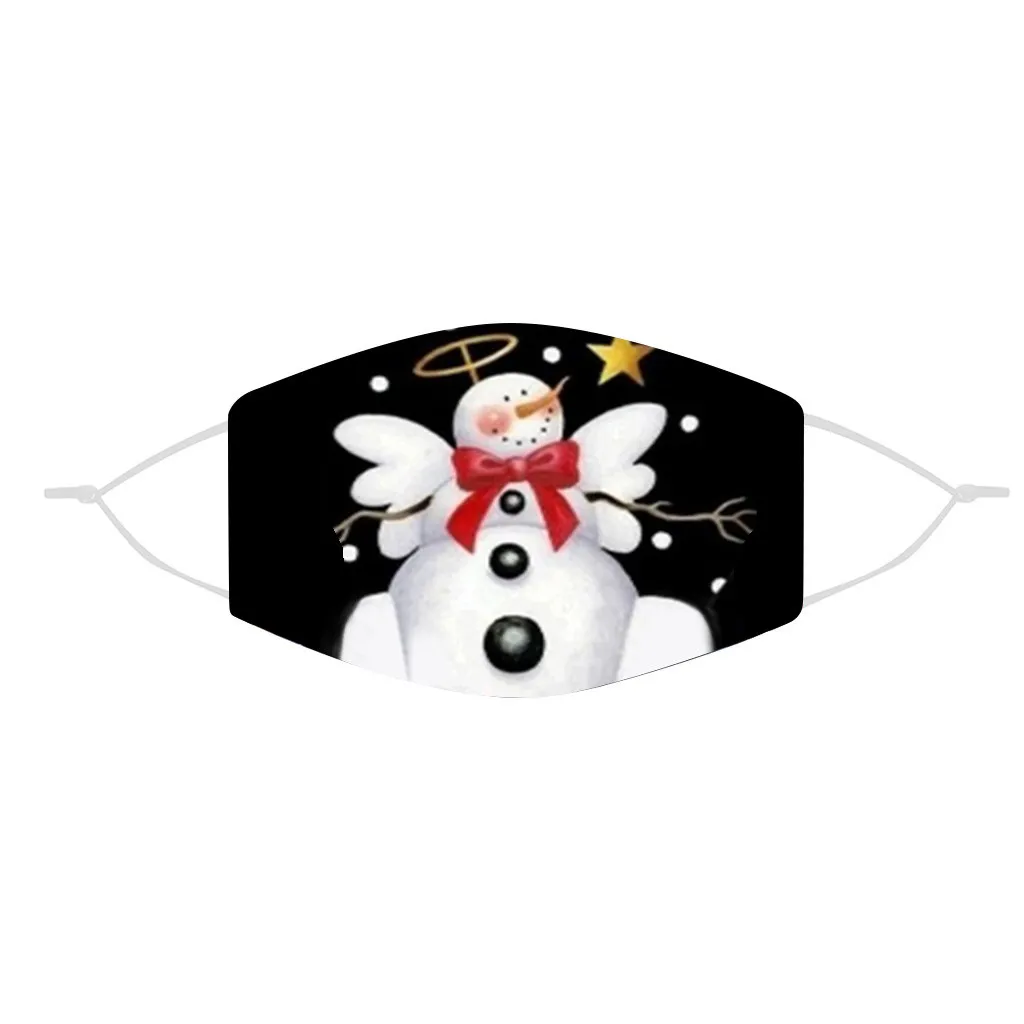 Рождественские пылезащитные маски для рта защитная маска лица ветрозащитные