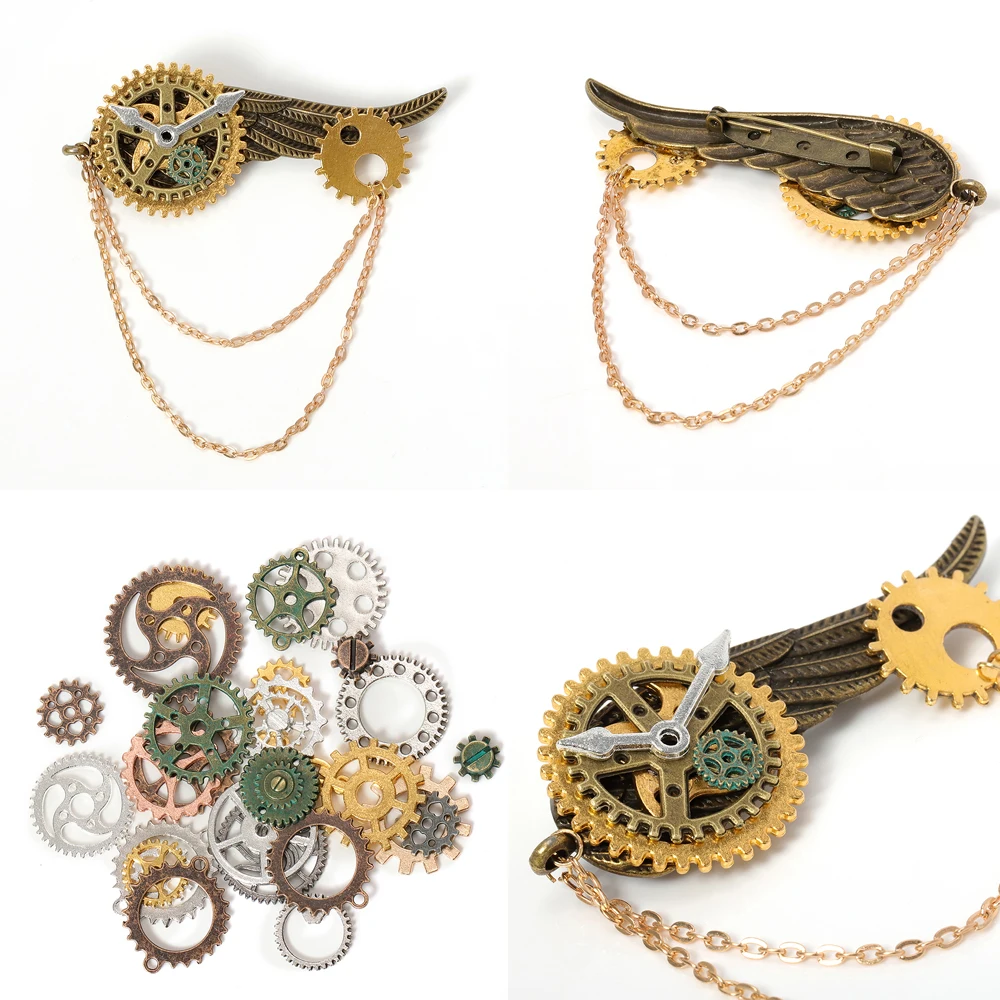 50 г 100 Смешанные античные стимпанк Cogs & Gears амулеты DIY Подвески для изготовления