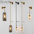 Стеклянные настенная лампа настенные лампы в стиле пост-модерн, золотистые бра для ванной, спальни, зеркала, светильники в скандинавском стиле, украшение для дома, E14