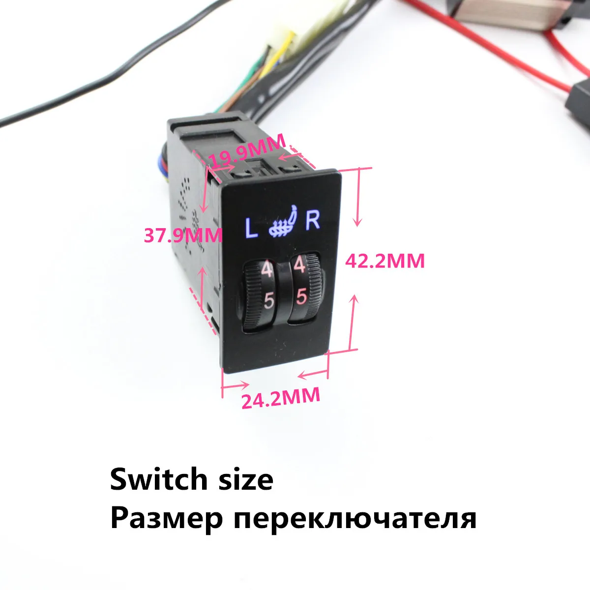 Универсальные 2 места 4 прокладки 12 В из углеродного волокна подогреваемый
