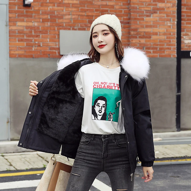 Женская зимняя куртка с капюшоном короткая стильная женская шерстяной