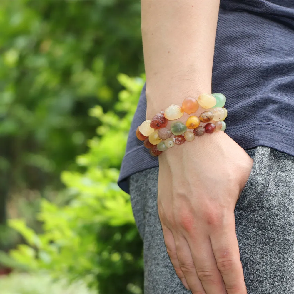 Песочный пустынный Гоби пляжные бусы браслет натуральные Агаты карамельного