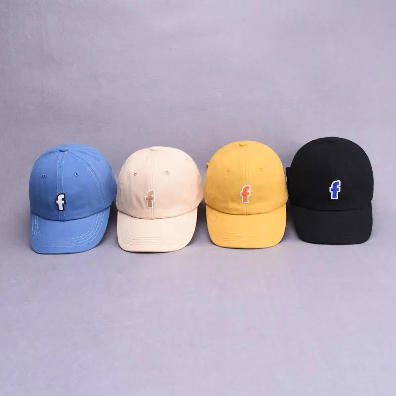 

2021 new style letter F embroidery cotton Casquette Baseball Cap Adjustable Snapback Hats for child boy and girl 156