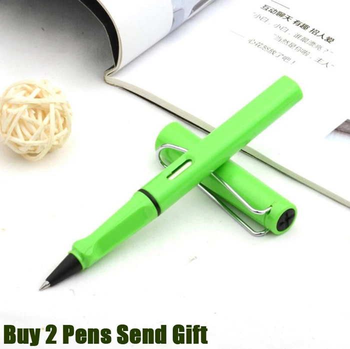 Roller Pen Green Брендовая Шариковая ручка для бизнеса Safari, хорошее качество, шариковая ручка для студентов, купить 2 ручки, отправить подарок - Цвет: Roller Pen Green