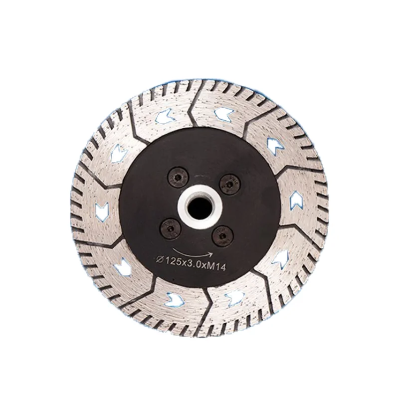 

1pc Dia 115mm or 125mm M14 Thread Saw Blades Cut Grind Sharpen For Granite Concrete Dual Cutting Wheel With Flange