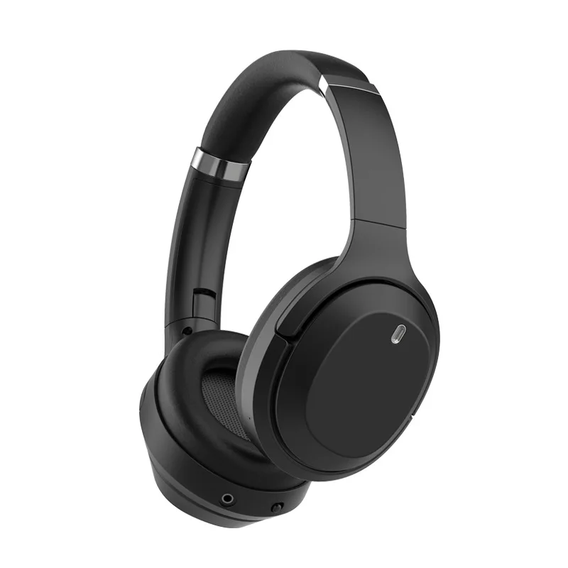M98 беспроводные наушники Bluetooth 5,0, Складные стерео наушники с активным шумоподавлением, гарнитура с микрофоном, 3,5 мм аудио вход для iphone 11 - Цвет: Черный