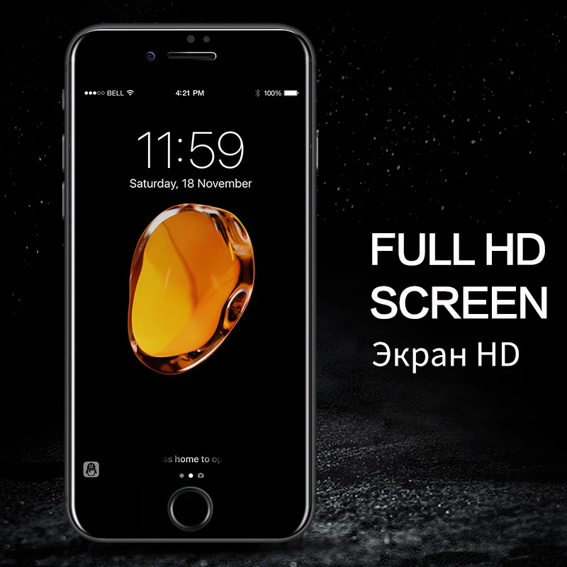 SmartDevil 3D Круглое закаленное стекло с изогнутыми краями для iPhone 6 6s Plus 7 8 X полное
