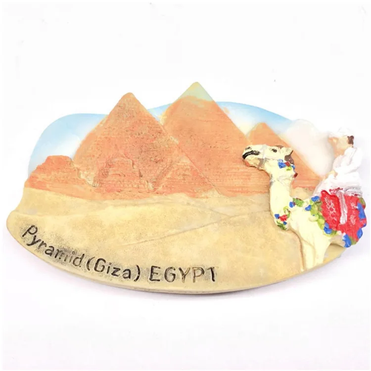 Египет сувенир магнит на холодильник верблюжья пирамида Giza Каир Египетский