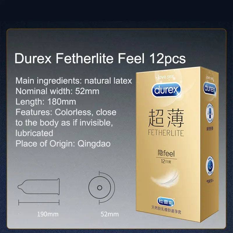 Презервативы Durex с дополнительной смазкой ультратонкий рукав для пениса из