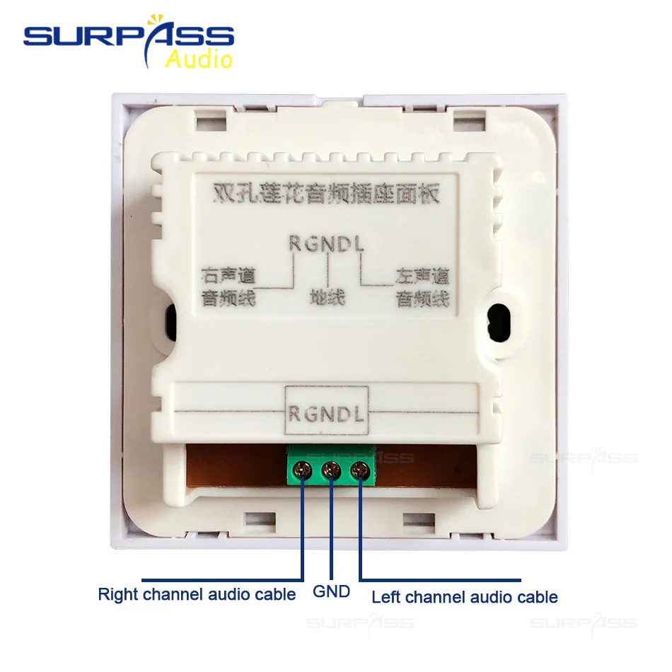 Аудиоразъем 86 Стандартный аудиоразъем Лицевая панель для фоновой музыкальной