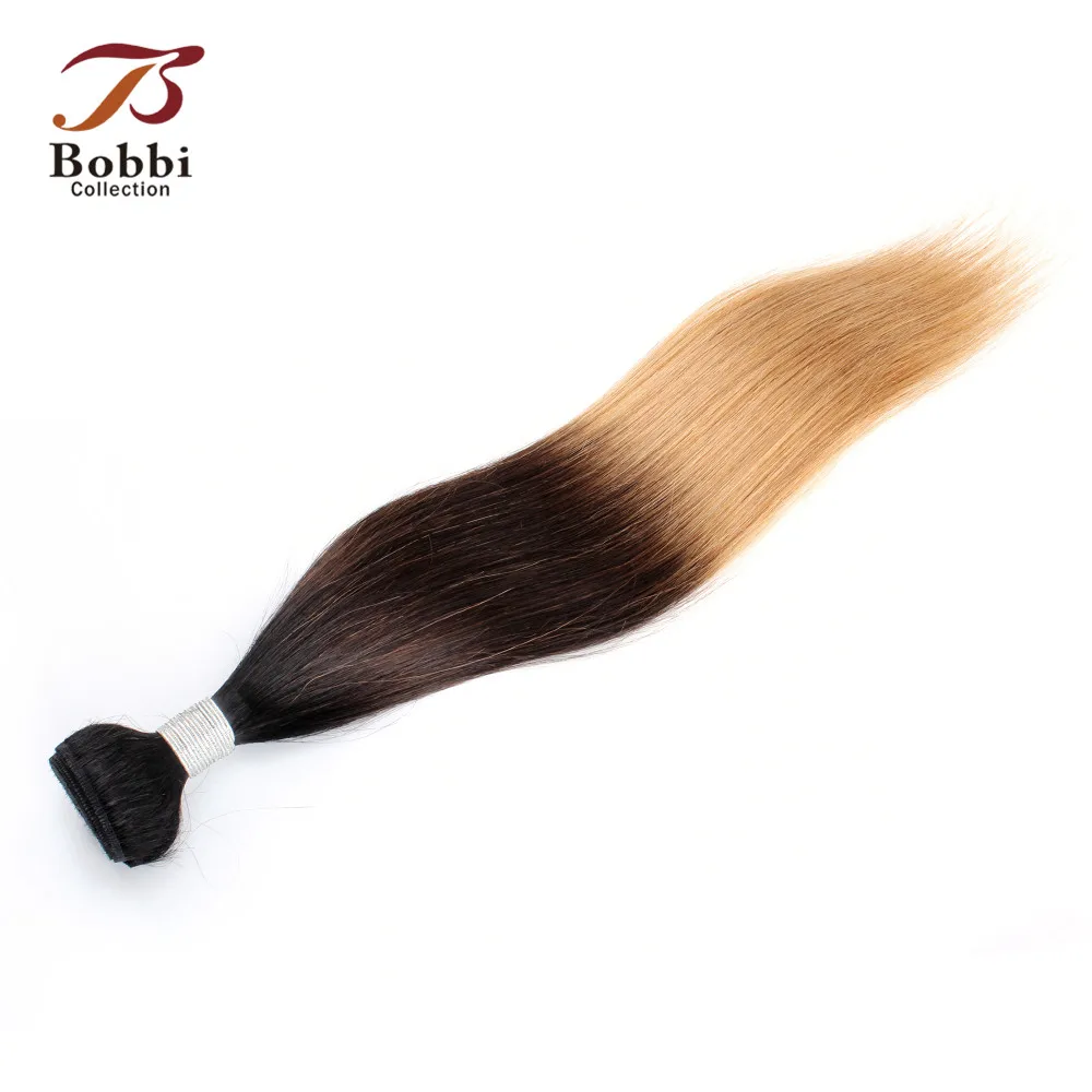 Bobbi 3/4 Комплект предложения прямые волосы T 1B 4 27 прядь волос с покраской Омбре