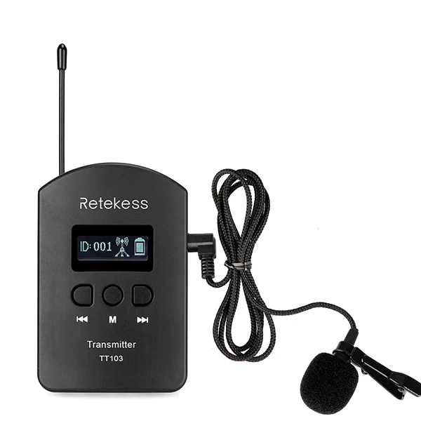 Retekess TT103+ TT104 УВЧ профессиональная беспроводная система гида 1 передатчик+ 10 приемник для церковного прослушивания путешествия