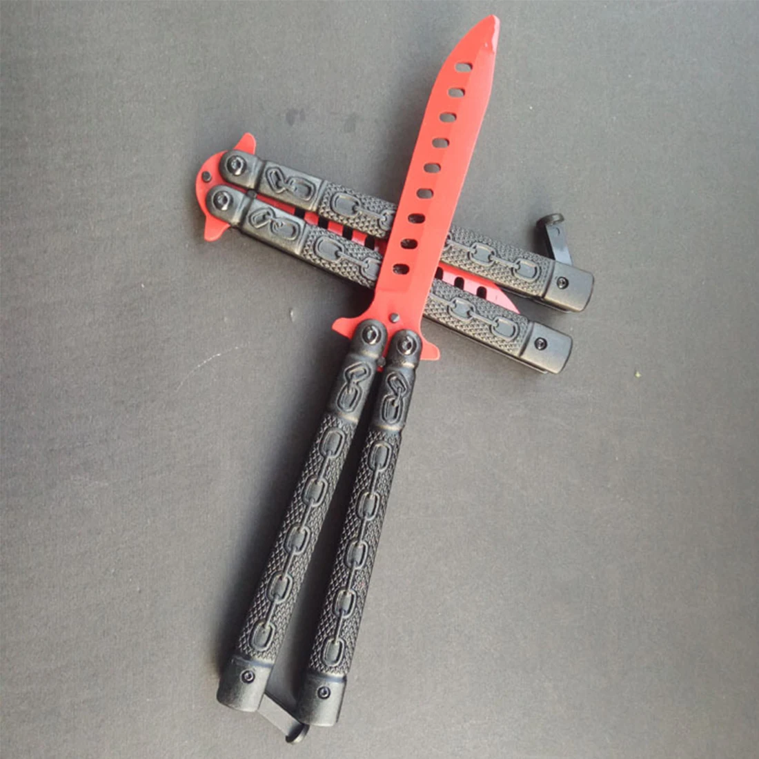 

230mm Butterfly Folding Knife Stainless Steel Butterfly in Training Knife Karambit Tactical Knife for Game Counter Strike