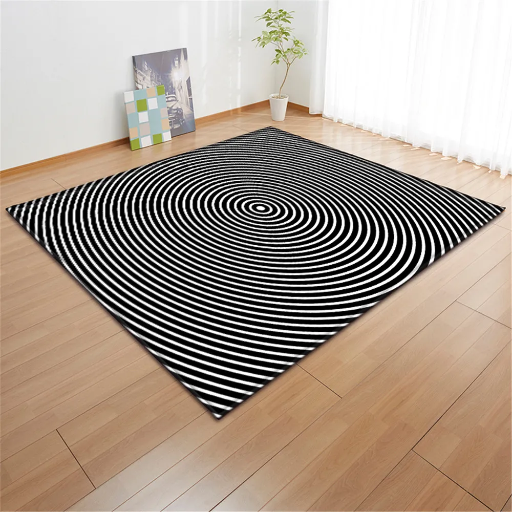 Современный абстрактный фланелевый нескользящий коврик для балкона обеденного