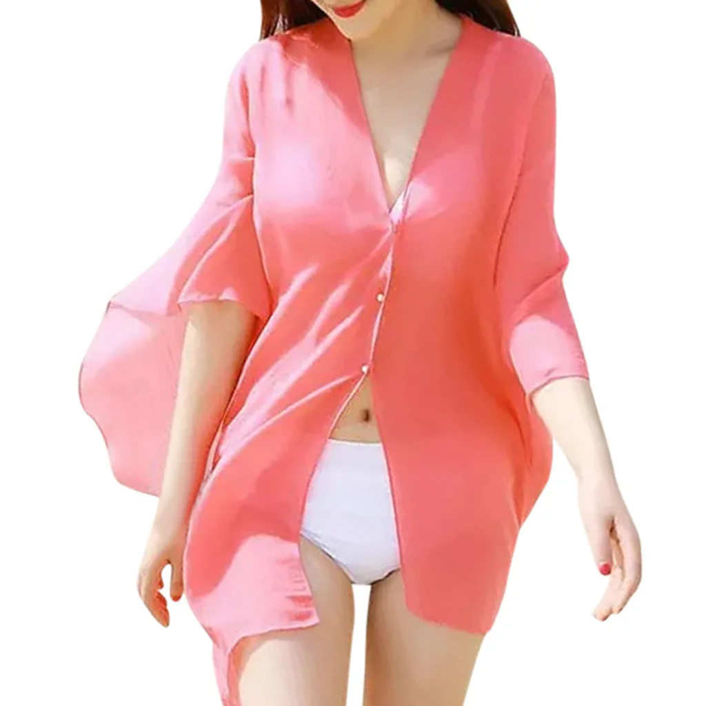 Шелковый шарф Атласный Женский Тонкий Модный Летний шифоновый пляжный купальник