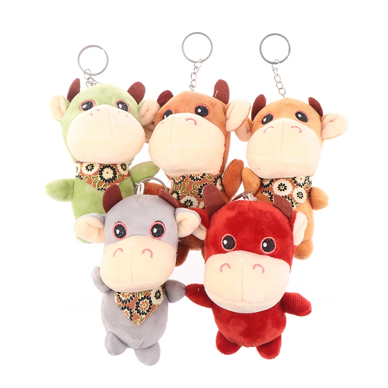 1 шт. креативный милый игрушечный бык кукла PP хлопок плюшевая игрушка кулон