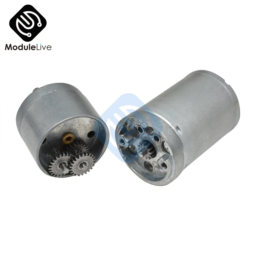 Миниатюрный редукторный электродвигатель с металлической шестерней постоянный