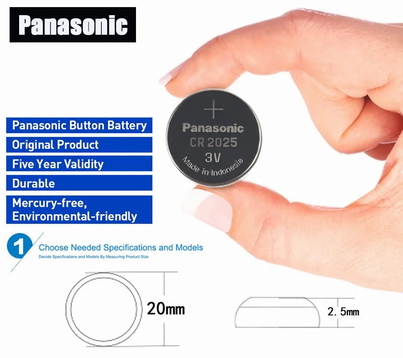 Оригинальные аккумуляторы для аккумуляторов Panasonic cr2025 15 шт./лот cr 2025 3V литиевая