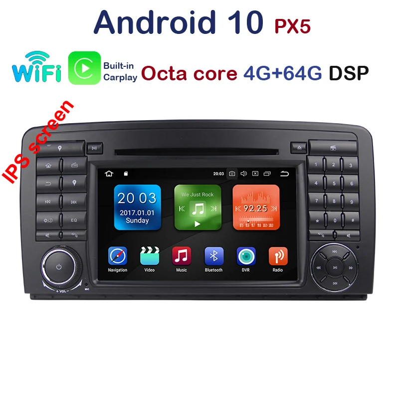 IPS Octa Core 2 din Android 10 0 автомобильный DVD плеер GPS стерео радио для Mercedes Benz R Class W251 R280 R300