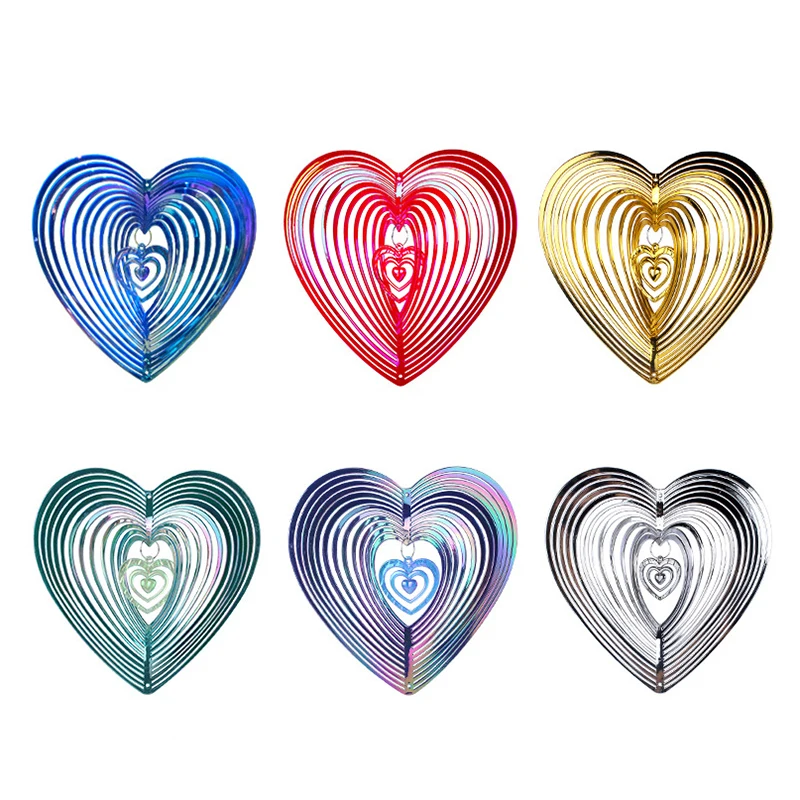 

Geometric Art Heart Wind Spinner Yard Art Beating Heart Wind Spinner Balcony Outdoor Garden Decoration Ornament Dream Catcher