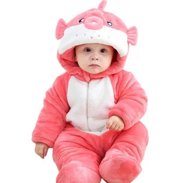 Детский утепленный комбинезон унисекс с пандой для малышей на весну и осень