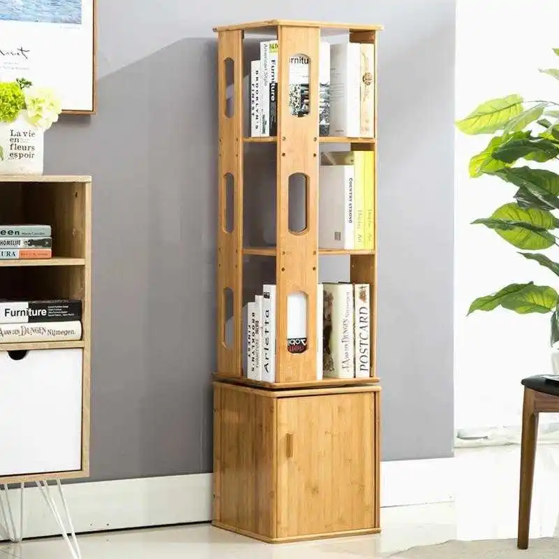 

Decoratie Ladder Display Cabinet Shelf Wood Rotate Rotatable Home Furniture Libreria Scaffale Modern Bookcase Book Case Rack