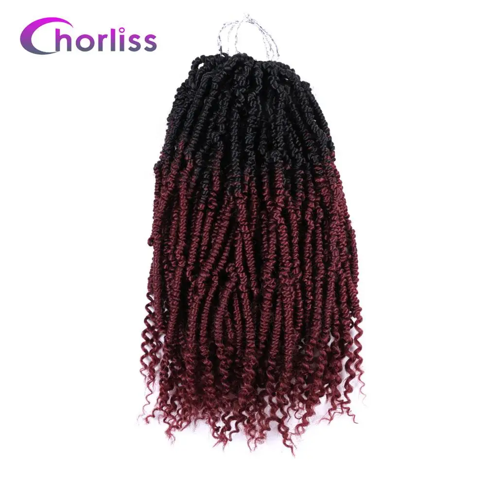 Предварительно витая страсть Твист Синтетические крючком косы волос Chorliss