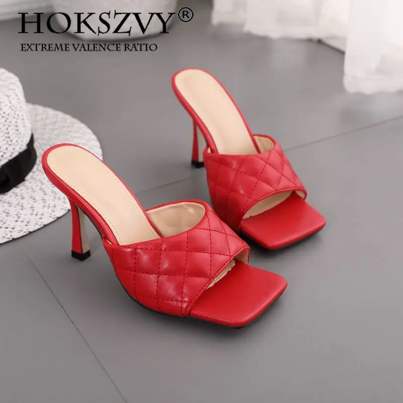 Женские босоножки с открытым носком HOKSVZY сандалии на высоком каблуке лето