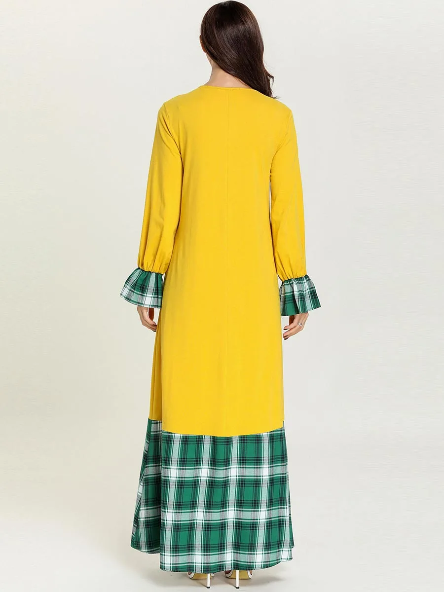 Мусульманское платье большого размера осеннее модная простая повседневная юбка