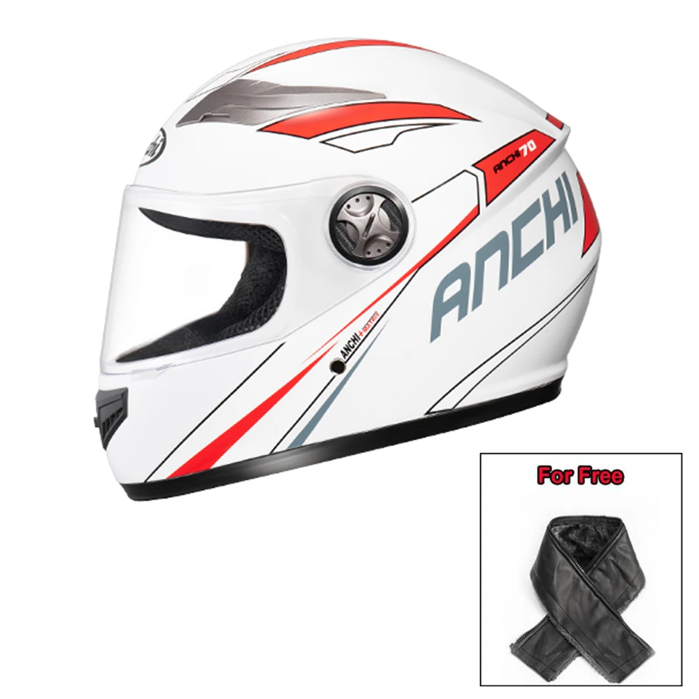 1PC 31x27CM Electric Motorcycle Helmets with Anti-fog Lenses Full Face Winter Warm Helmet for men and women |