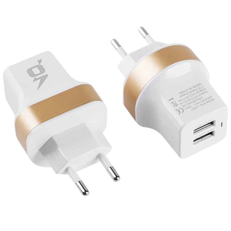 EU Multi USB Wall Charger Portable 2 Port Brick Travel Plug Cube Phone Charging iPhone X/ 8 Plus/ iPad Samsung Galaxy | Электроника