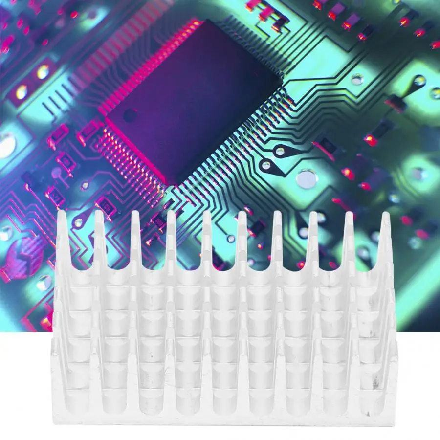 10 шт. Радиатор Серебряный алюминиевый радиатор для нескольких целей 23x35x10 мм |