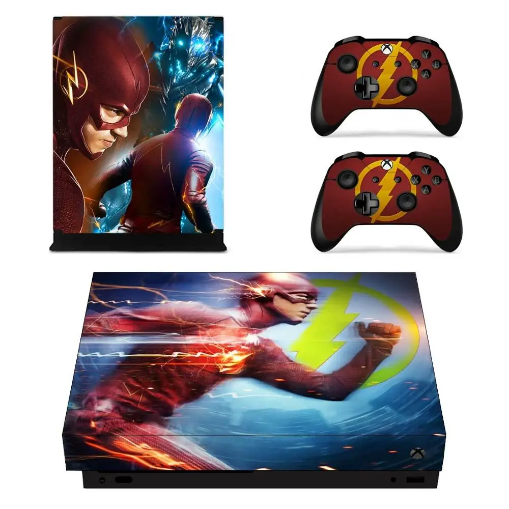 

The Flash Man Full Cover Skin Console & Controller Decal Stickers for Xbox One X Skin Stickers Vinyl