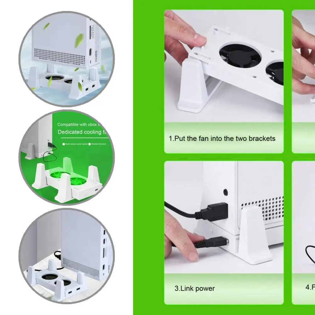 

Anti-slip Compact Vertical Stand Holder External Cooler for Xbox Series S