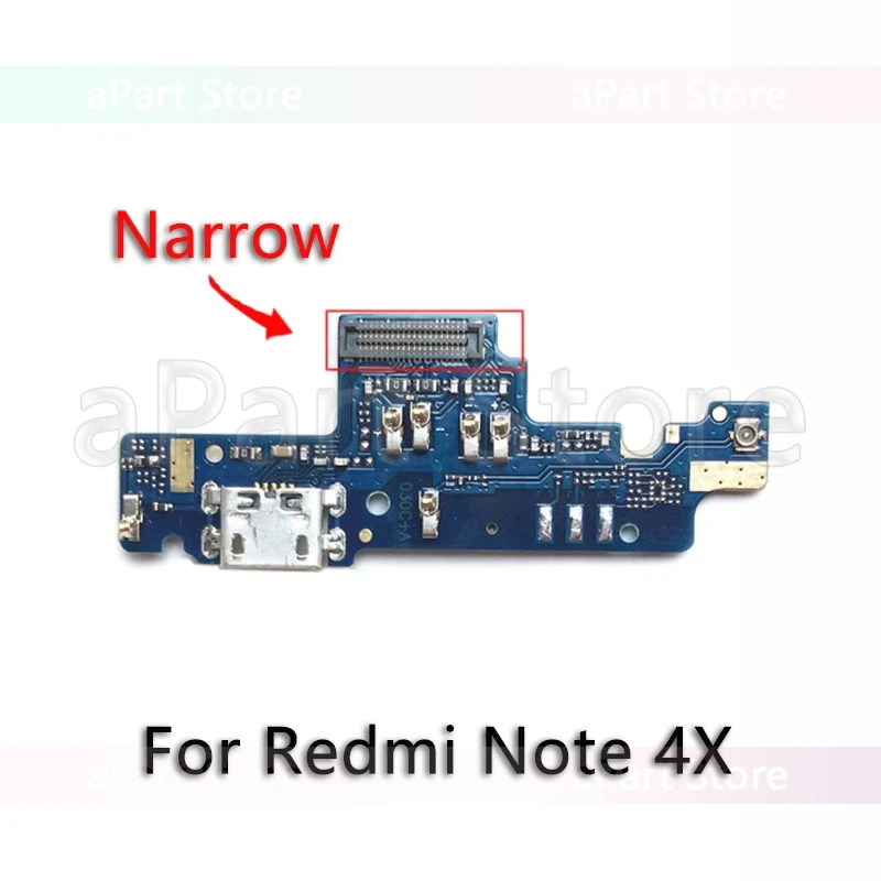 Note 4X Narrow Для Xiaomi Redmi Note 3 3s 4 4x Pro Prime USB Дата зарядный порт зарядное устройство док-станция гибкий кабель Замена - Color: Note 4X Narrow