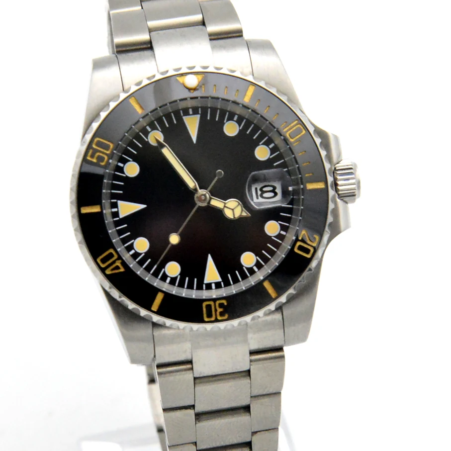 Механические Мужские часы Move t с черным циферблатом и подсветкой автоматические