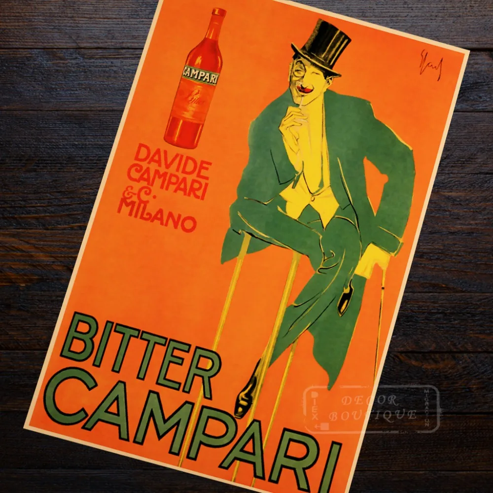 Реклама наклейка на стену в стиле ретро винтажная из крафт-бумаги | Дом и сад